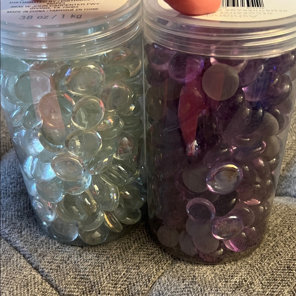 Glass Decorative Gems in Blue and Purple